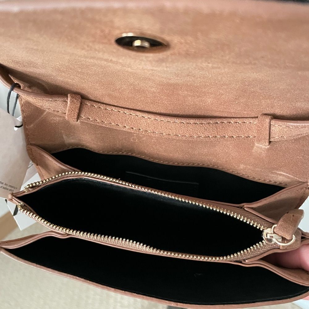 NWT Zara Split Leather Crossbody - Picture 8 of 11